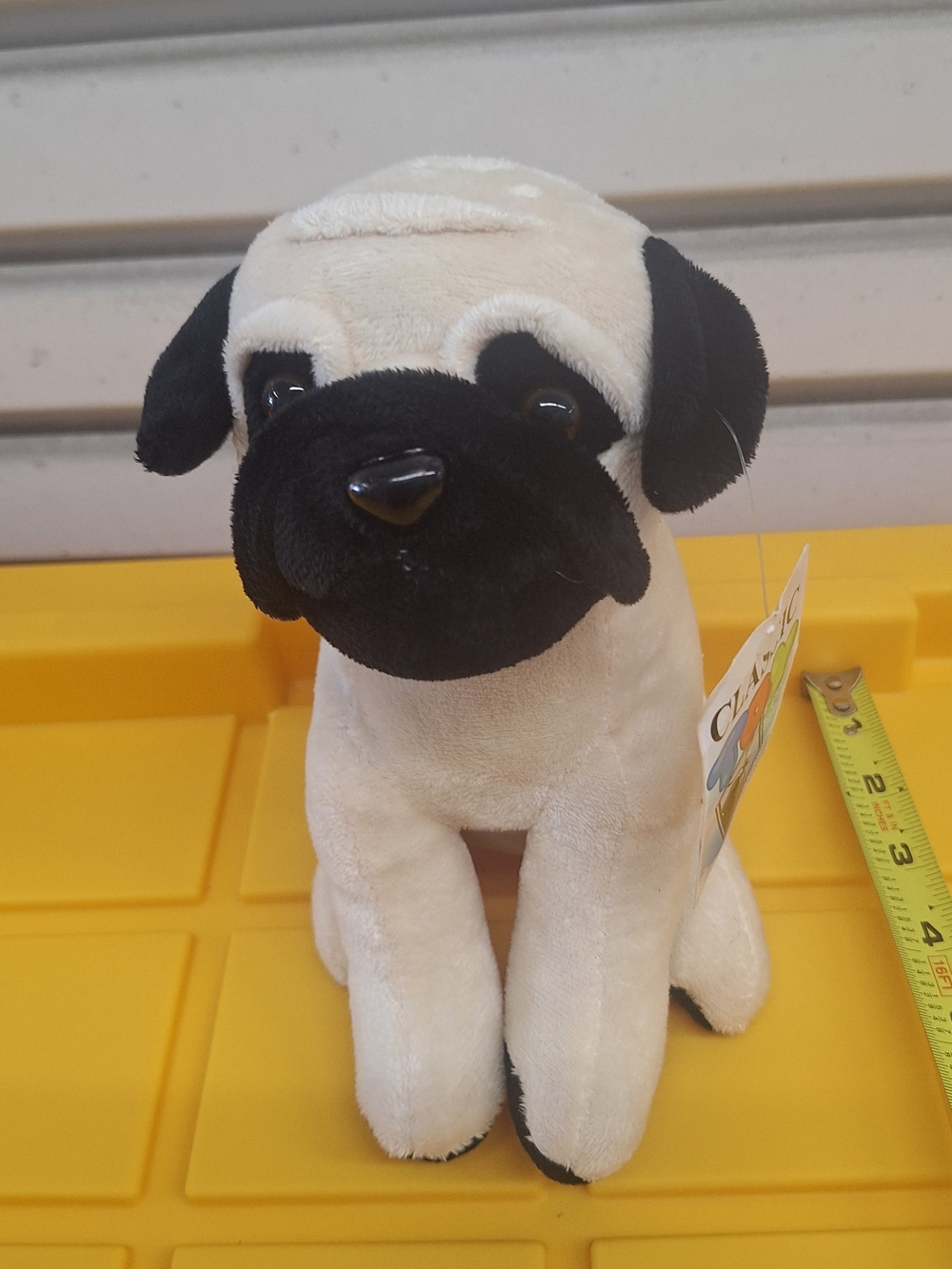 Plush Pug Stuffed Animal - Cream & Black Cuddly Puppy